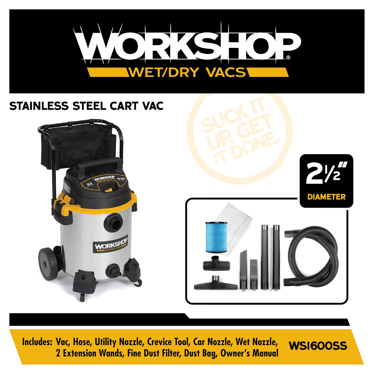 16-Gallon 6.5 Peak HP Wet Dry Vacuum Cleaner N26106