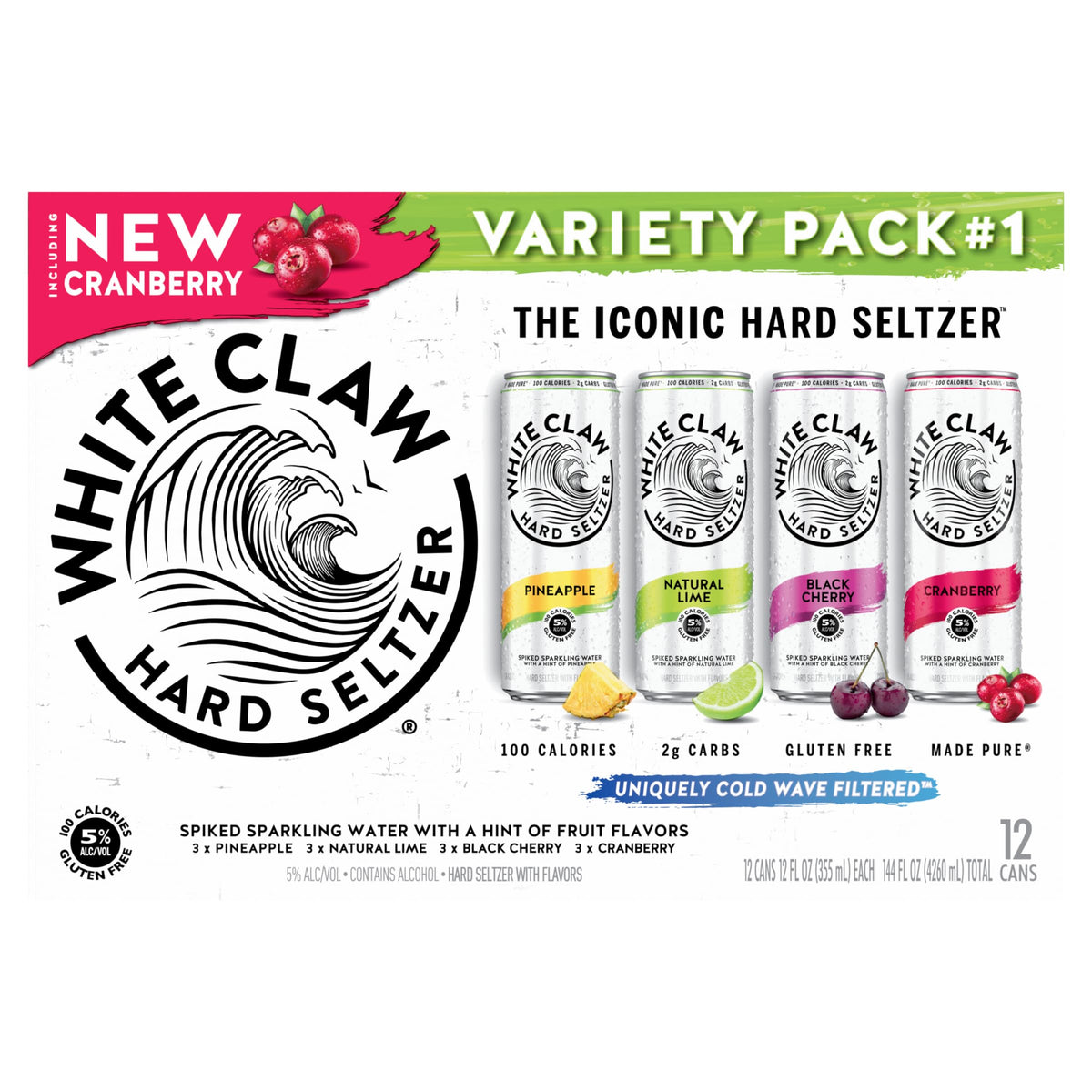 Hard Seltzer Variety Pack 12pk 12 Fl Oz Cans I7756