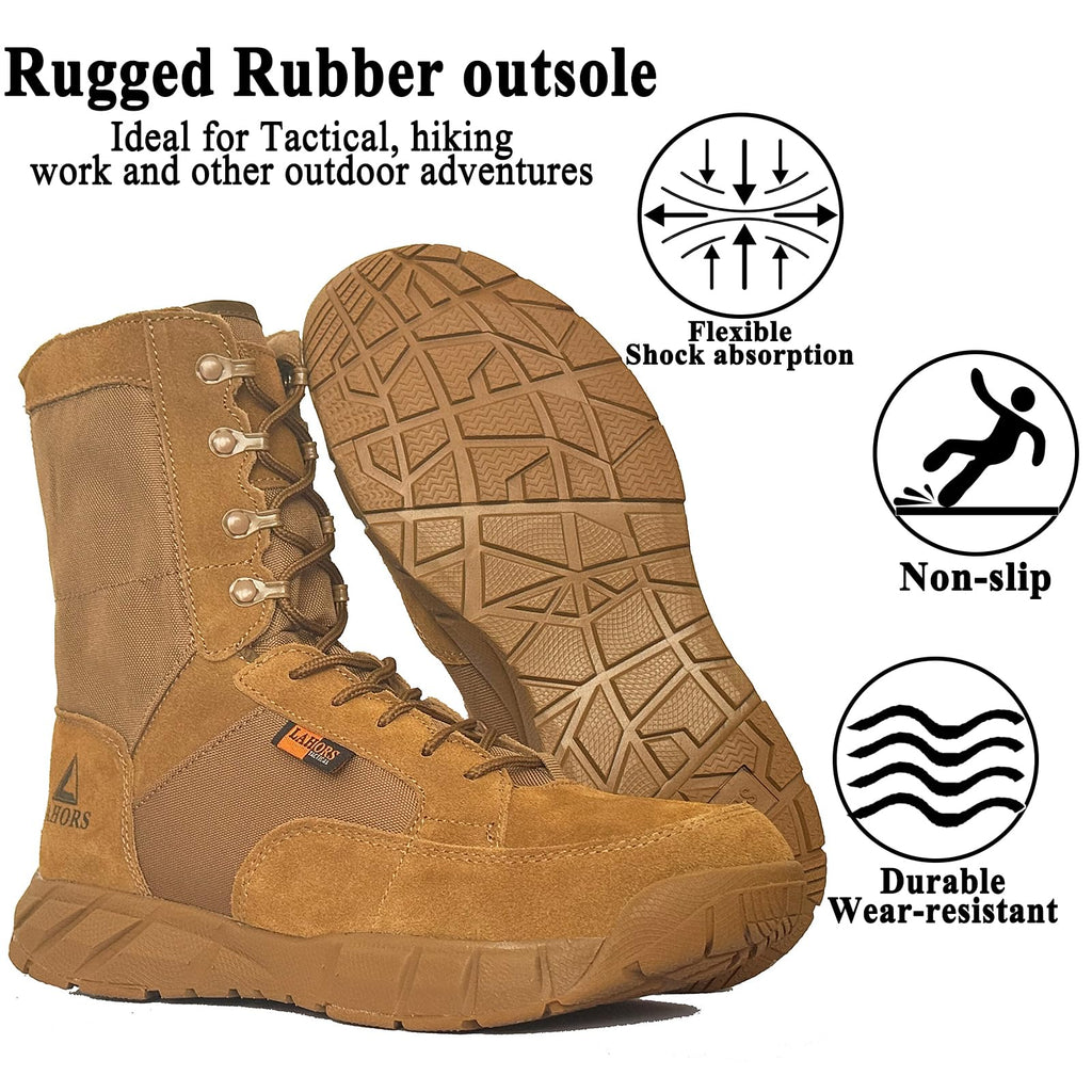 Coyote Brown Lace Up Tactical Boots V9326