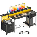 55" Computer Desk with File Drawer J2817