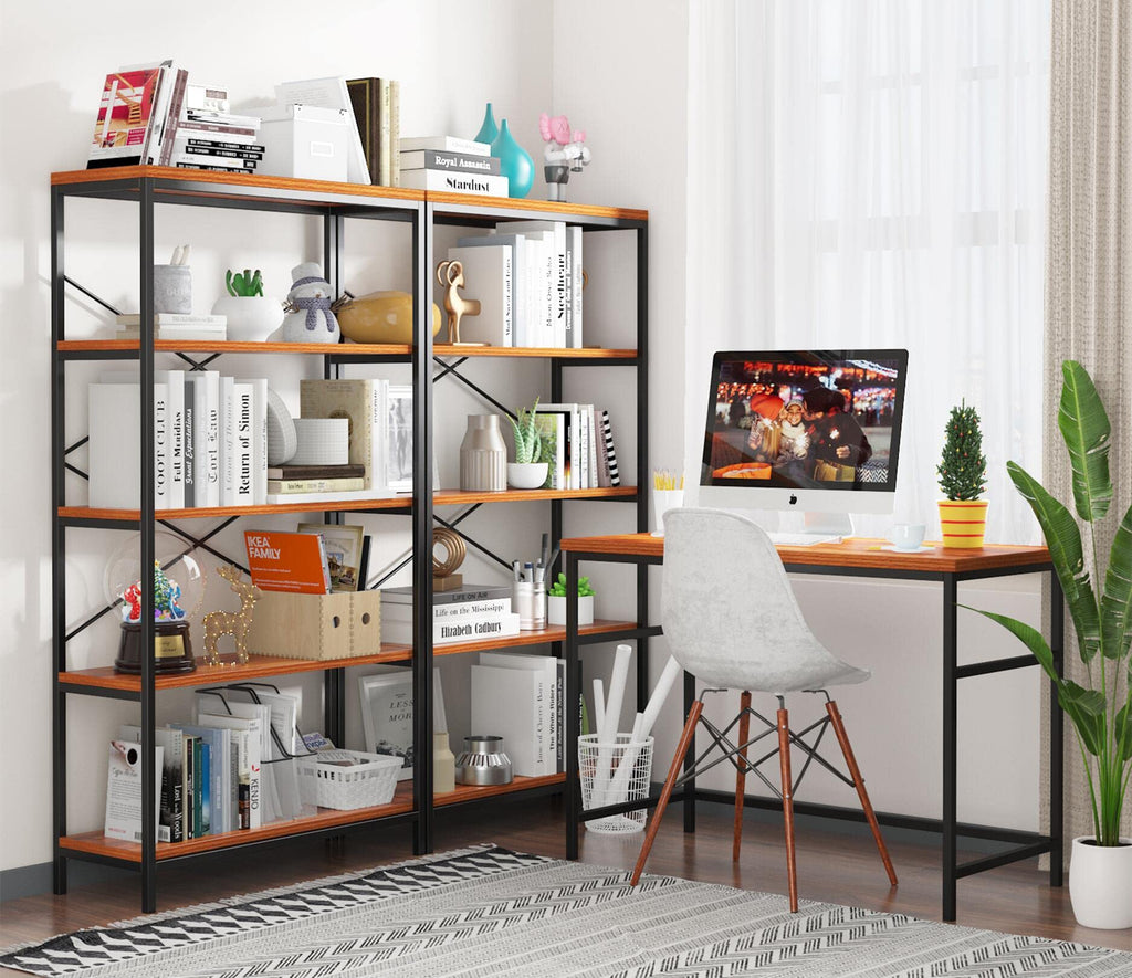5 Tier Heavy Duty Freestanding Bookcase J337
