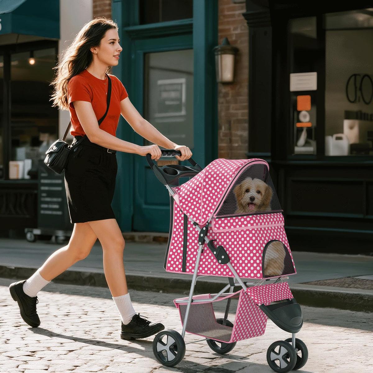 Foldable 3-Wheel Pet Stroller U2892