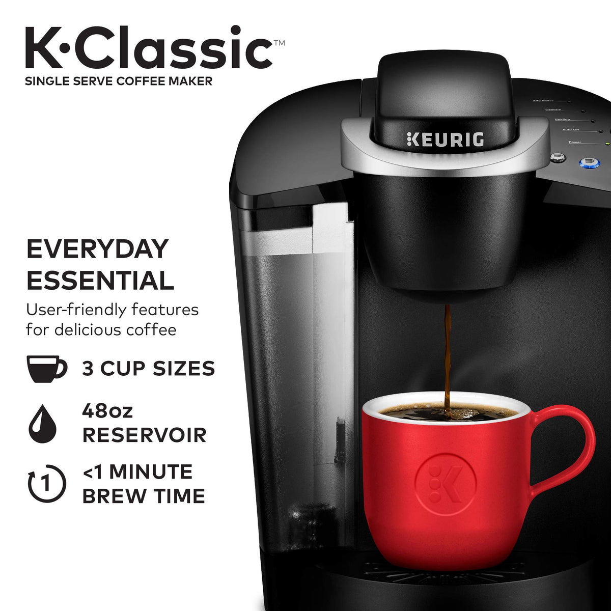Black Single-Serve K-Cup Pod Coffee Maker F2281