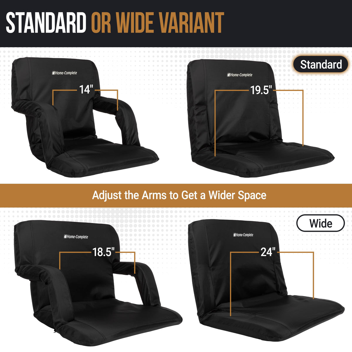 Folding Stadium Chair with Padded Back Support and Armrests U269