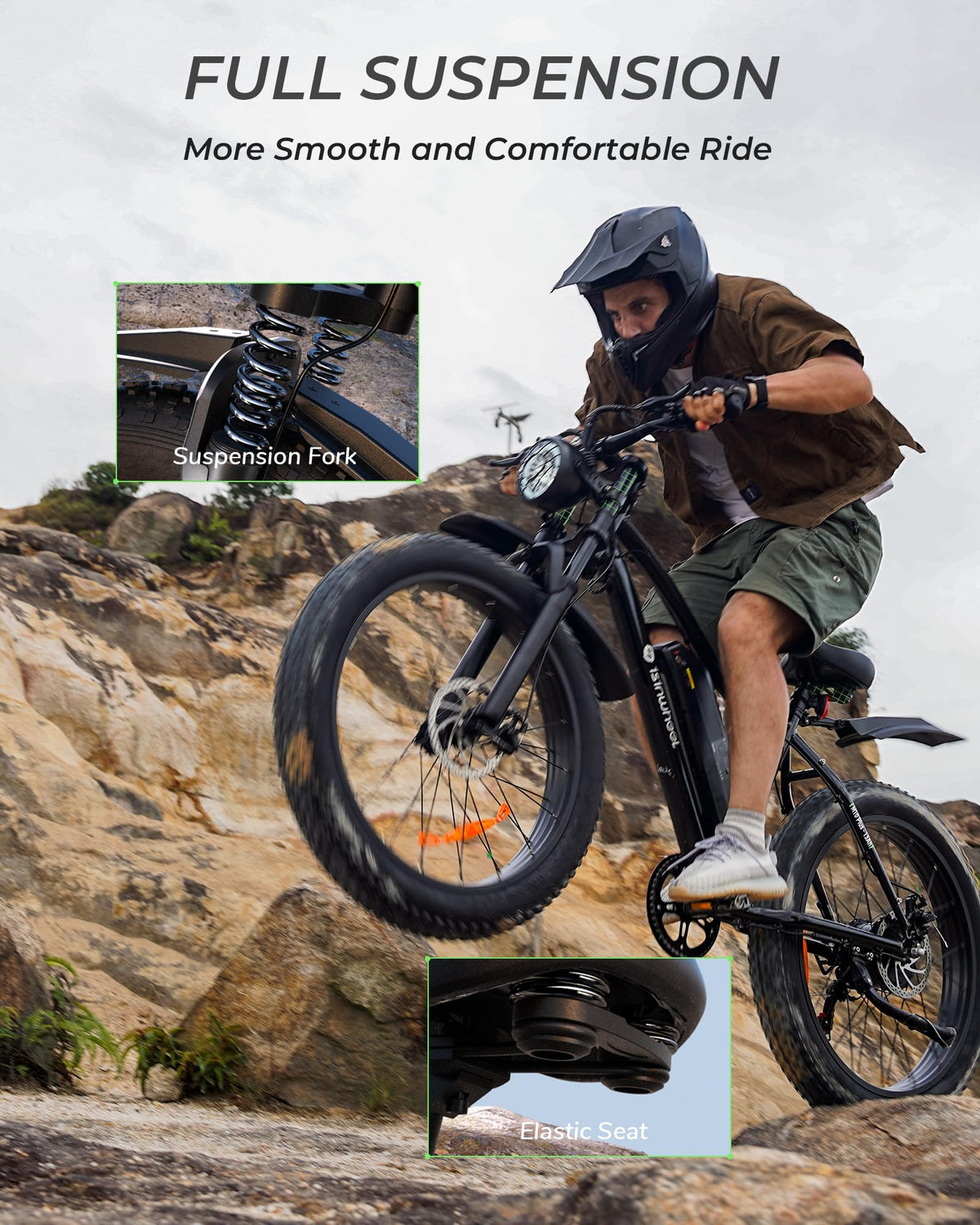 26" Fat Tire Electric Mountain Bike with 48V 13Ah Battery R97033