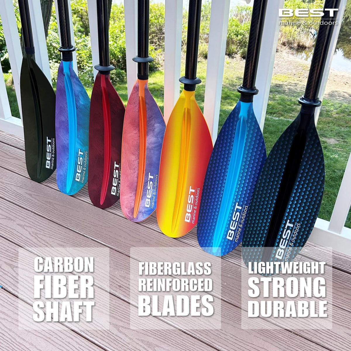 Carbon Fiber 2-Piece Kayak Paddle I119