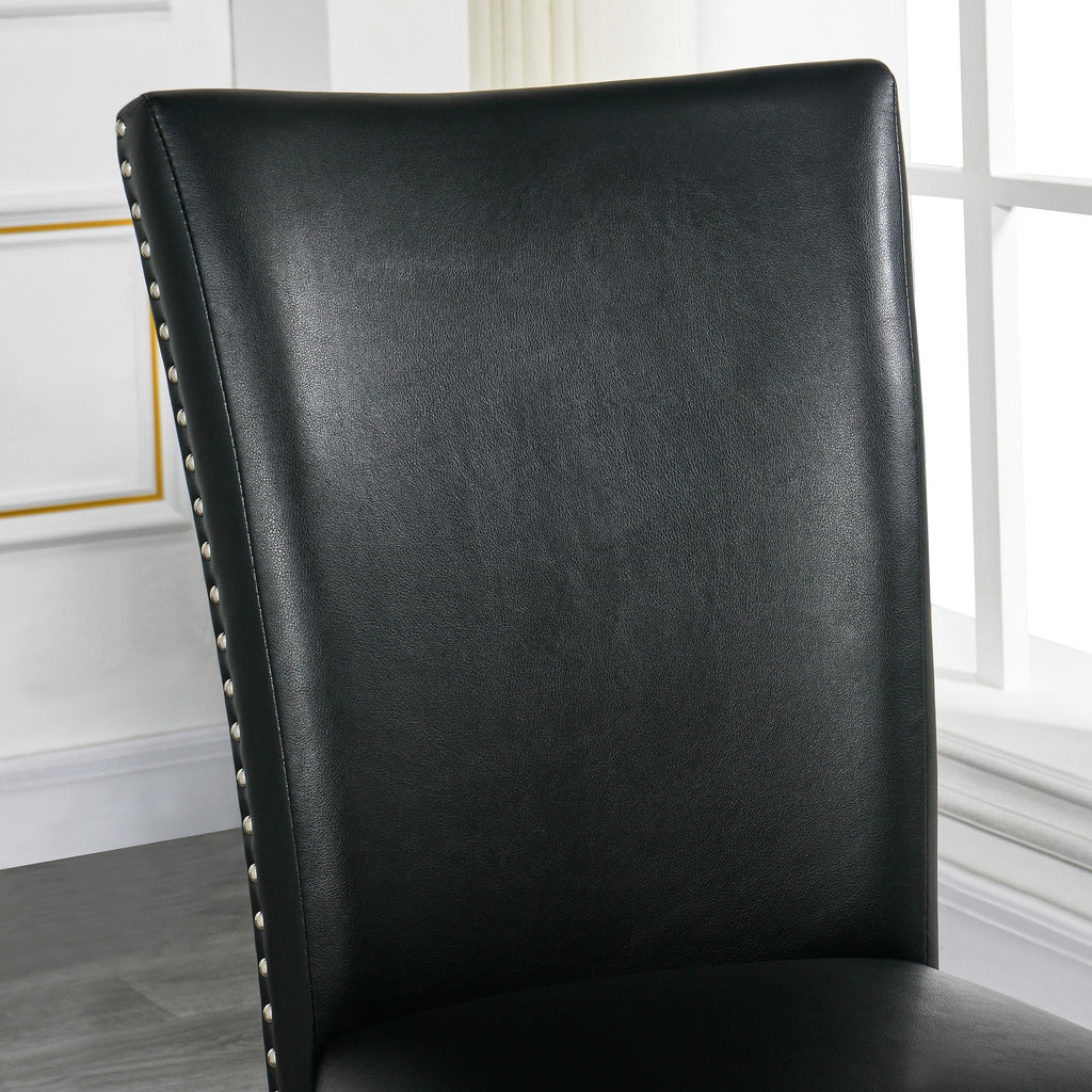 Black PU Dining Chairs Set of 6 F716166