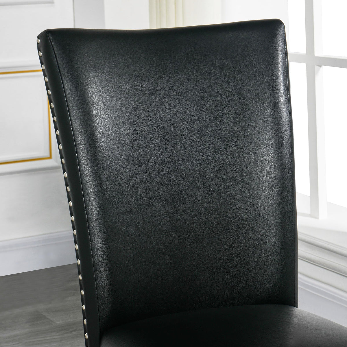Black PU Dining Chairs Set of 6 F716166