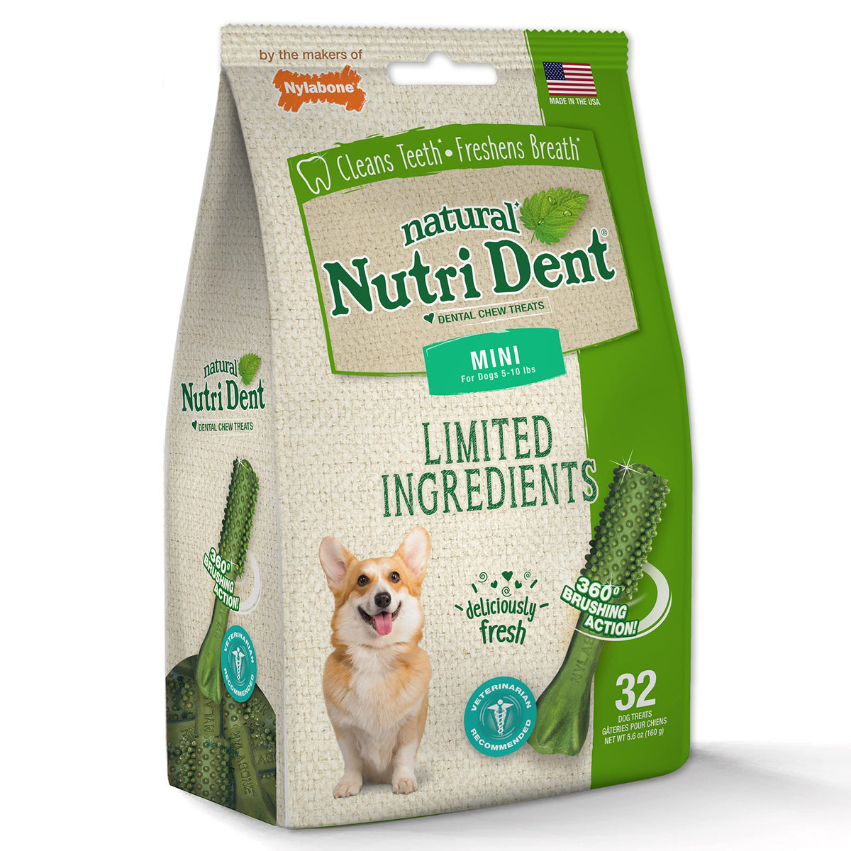 Natural Dog Dental Chews Mini 32 Count G7643