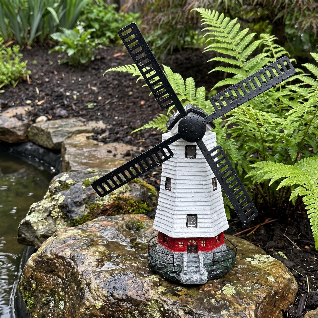 Solar Powered Lighthouse Statue 13 inch S35133
