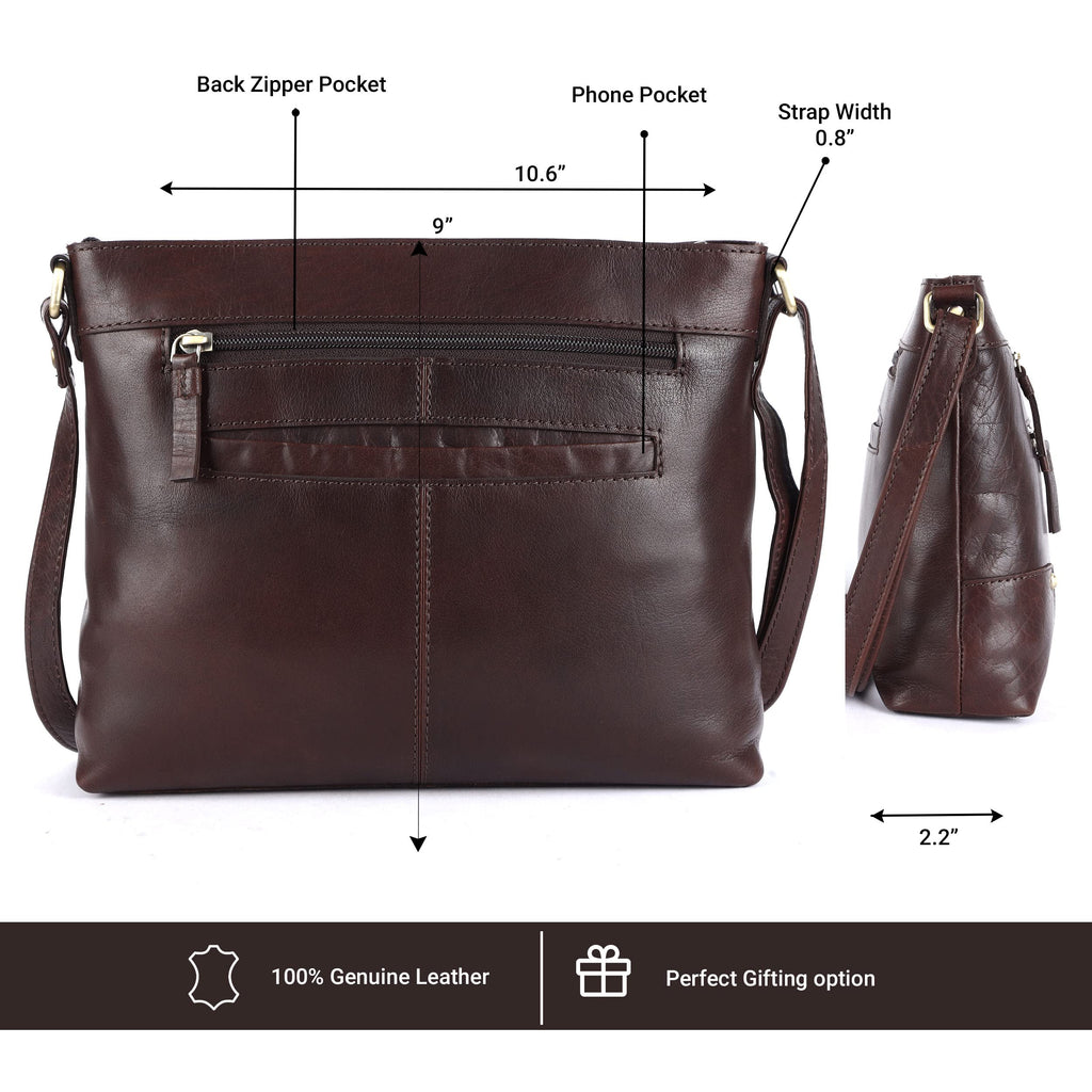 Soft Real Leather Womens Crossbody Handbags and Purses C7351