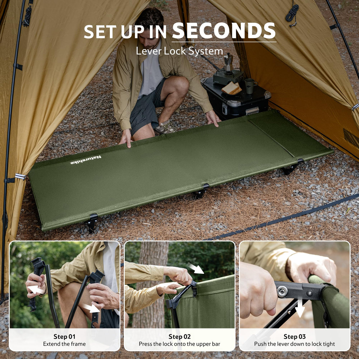 Folding Camping Cot Q146